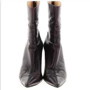 Gucci chocolate brown leather authentic Gucci booties